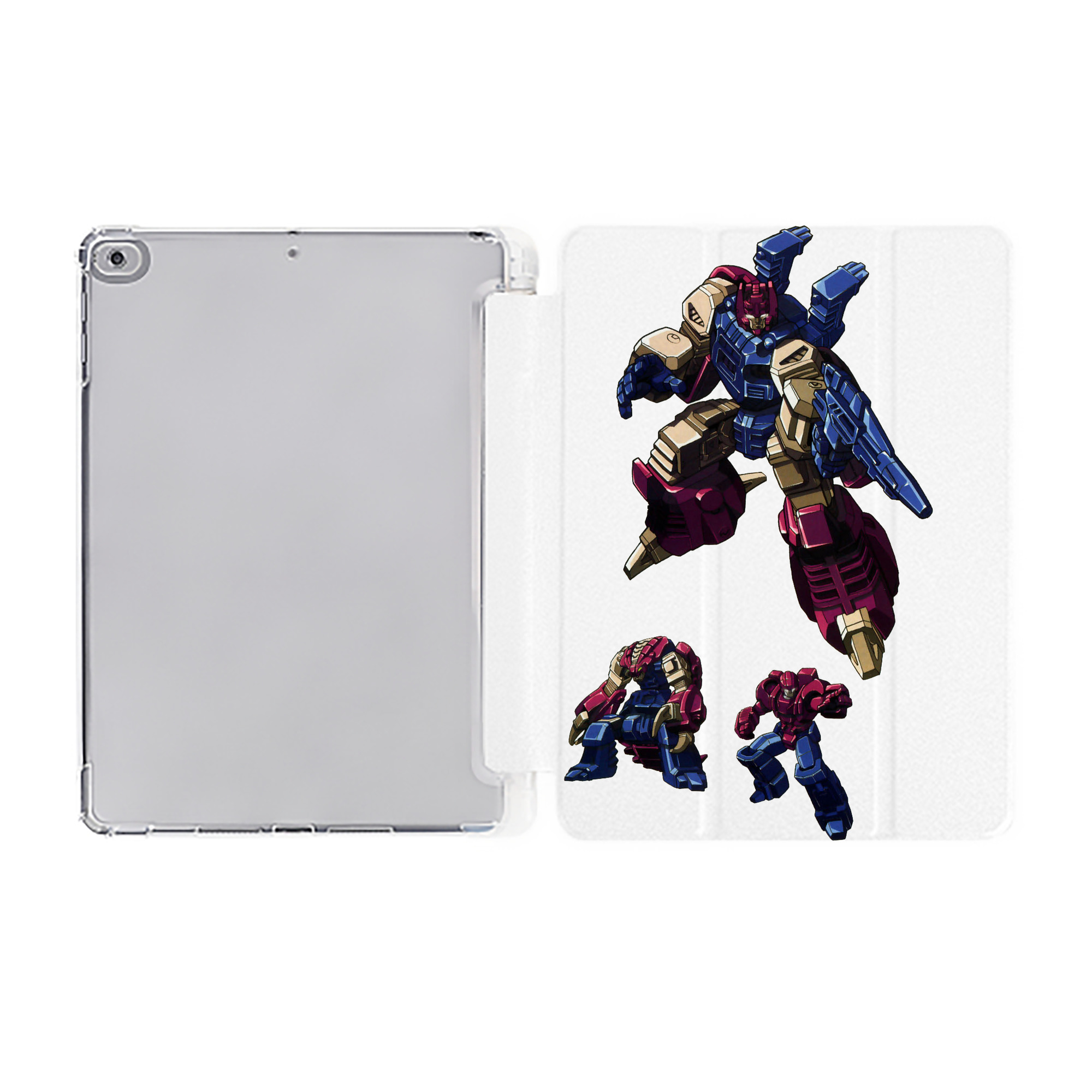 （画像用）  IPad ケース ペン収納付き 三つ折りスタンド PUレザー×シリコン 対応機種9.5/10.5/10.9インチ
